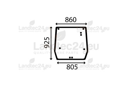 5089562 Heckscheibe für CASE IH & NEW HOLLAND Traktoren, flach und getönt